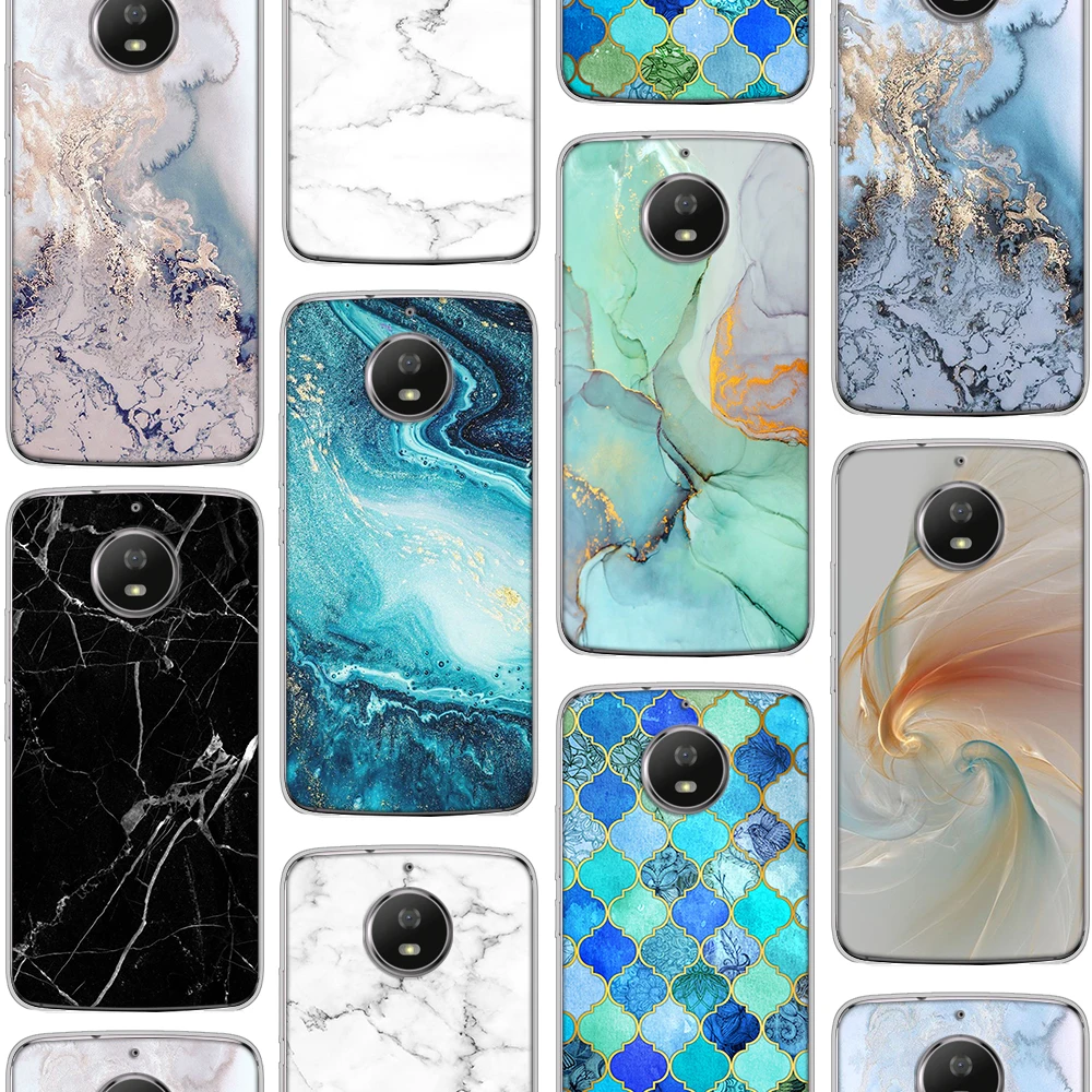 

ciciber Marble Pattern Marbling Case For Motorola Moto G7 G6 E6 G5 G5S E5 G4 E4 Z2 Z3 ONE X4 C EU Plus Play Power Silicone Cover