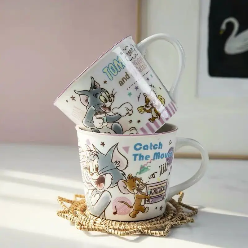 Мультяшная Милая креативная кружка Tom and Jerry чашка для кофе напитков ручка