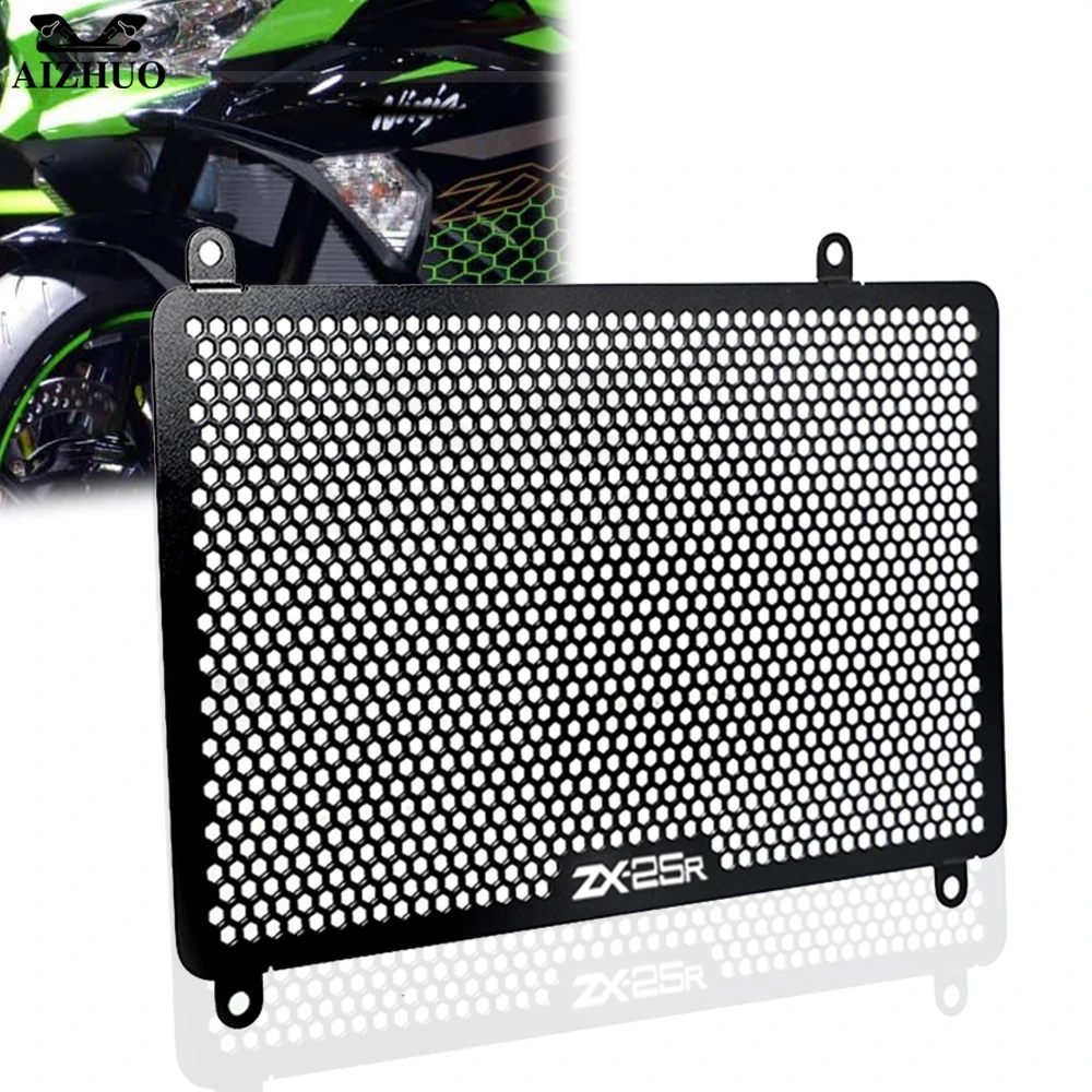 

FOR KAWASAKI Ninja ZX-25R ZX25R 2020-2021 NINJA Radiator Grill Cover Logo ZX25R Motorcycle Radiator Grille Guard Cover Protector