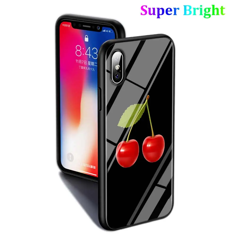 Глянцевый чехол для iPhone 11 11Pro X XR XS Max 8 7 6 6S Plus 5S 5 SE черный | Мобильные телефоны и