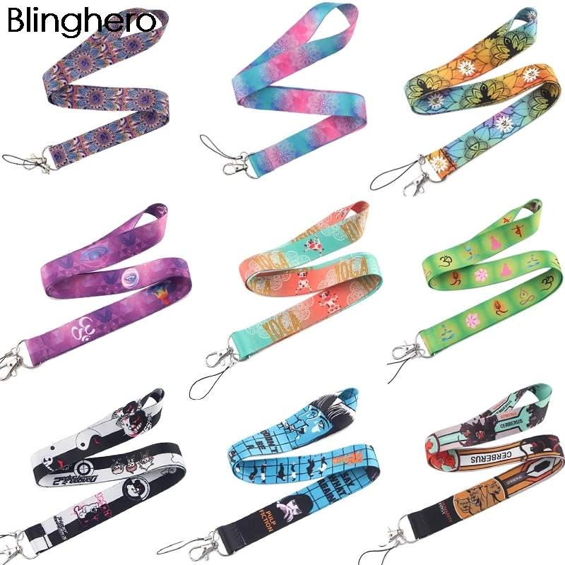BH1235 Blinghero милые шнурки Cool USB держатель значка мобильный телефон ремешок на шею с подвеской Йога узор ремешки