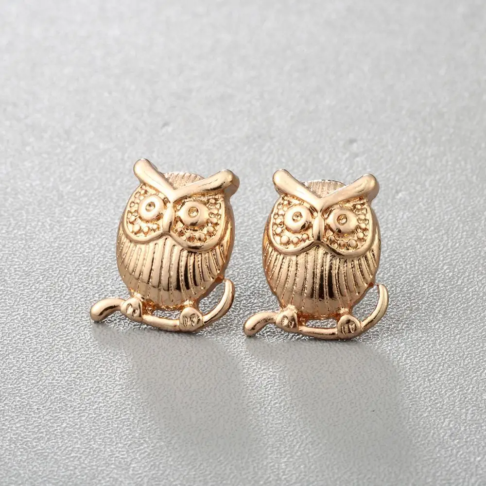Kinitial Fashion Owl Animals Geometry Stud Earrings Set for Women Gold Silver Color Design Trendy Birds Jewelry brincos | Украшения и