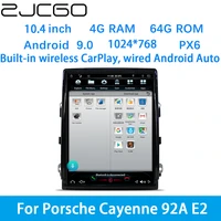 zjcgo car multimedia player stereo gps dvd radio navigation android screen system for porsche cayenne 92a e2 20112017