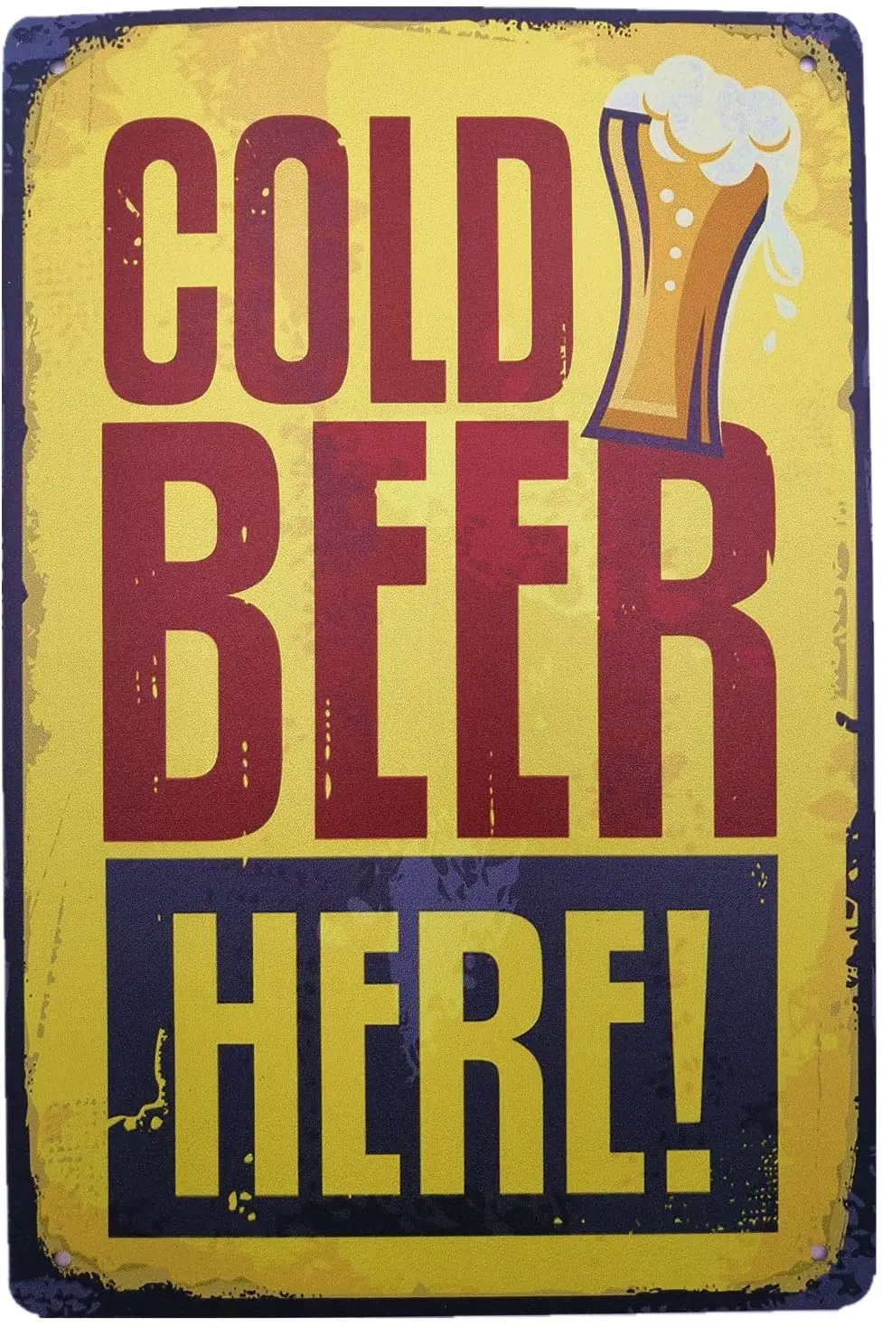 

Metal Vintage Tin Sign Decor-Beer for Bar Pub Shop Funny Retro Home/Coffee shop/Clubs/bar Wall Art Sign 8 X12Inchs