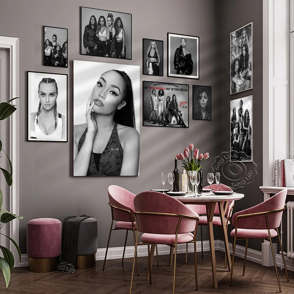 Художественный плакат с изображением английской группы женщины Little Mix