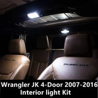 shinman 4x error free led interior light kit package for jeep wrangler jk 4 door 2007 2016 map dome license led
