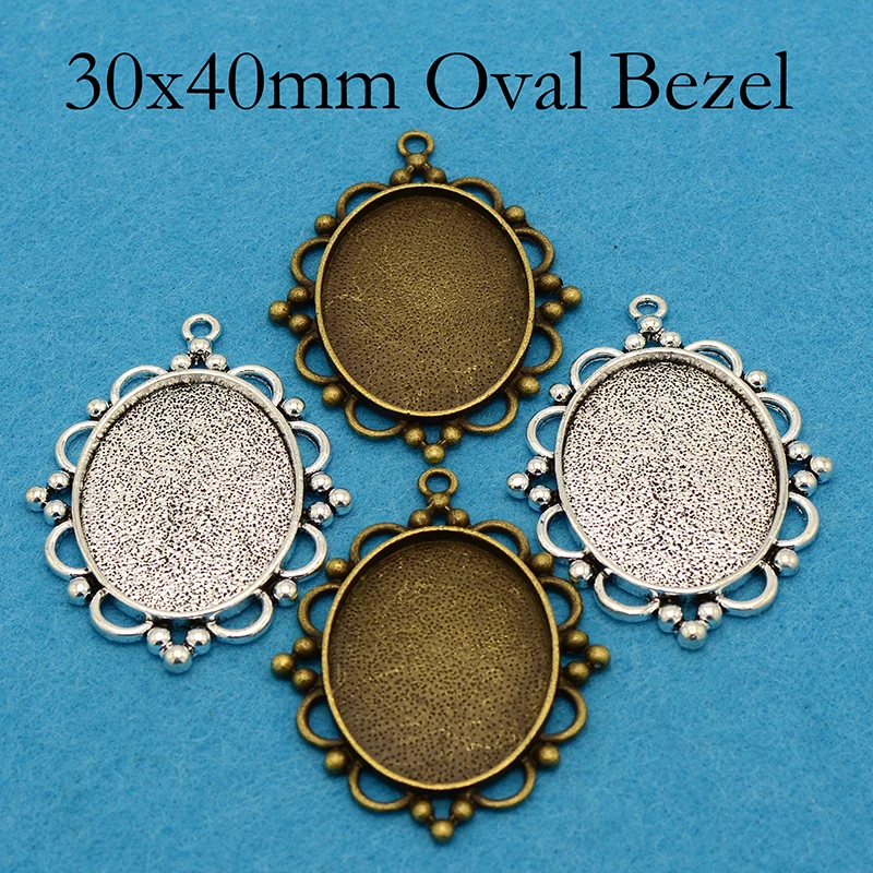 Оправа для подвески поднос 20 шт. 30x40 мм оправа Подвески пустая овальная мм|cab
