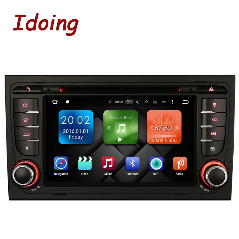 Автомобильный dvd плеер Idoing 32G ROM 8 ядер 2Din Android 0 радио для Audi A4 мультимедийное видео