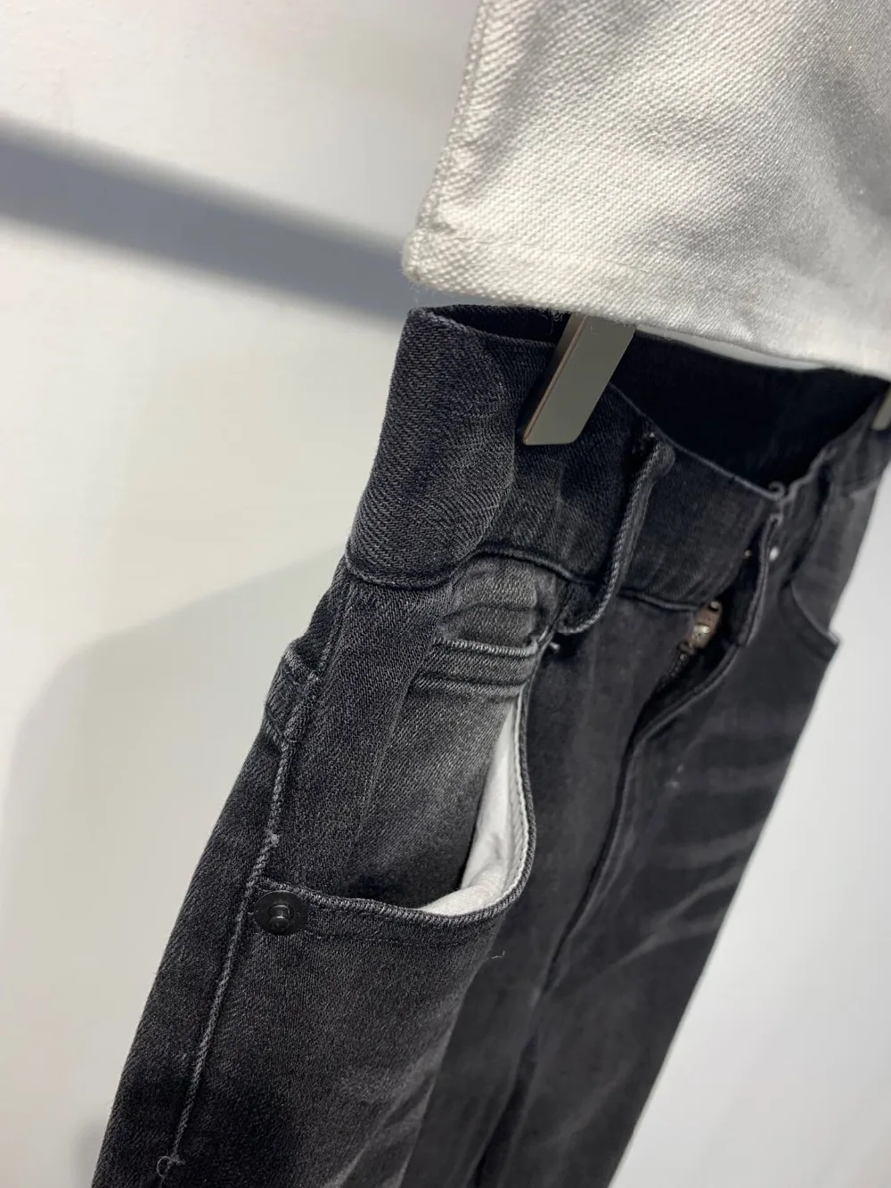 2019FW новые женские повседневные джинсы с дырками женские прямые джинсовые брюки с разрезом джинсы ddxgz2