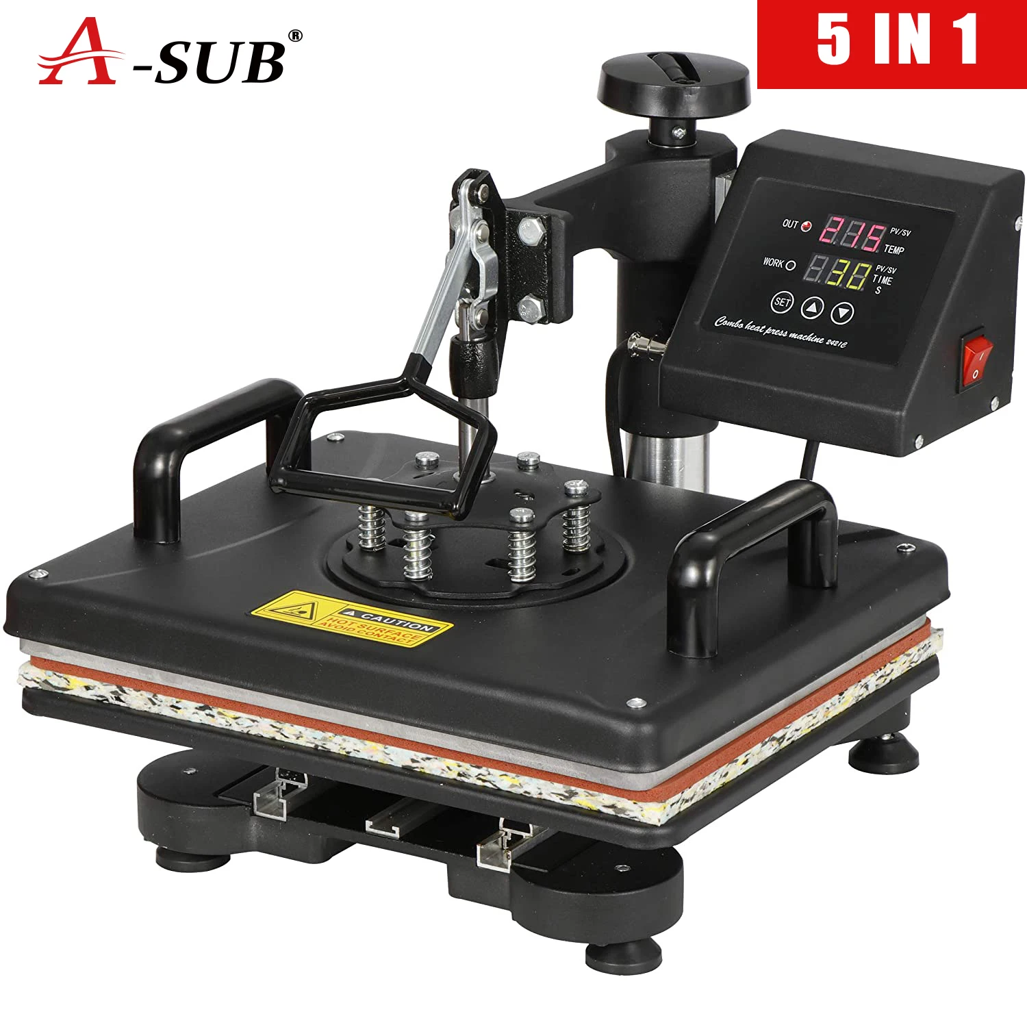 Комбинированный тепловой пресс 5 в 1 сублимационная машина 30*38 см для футболок