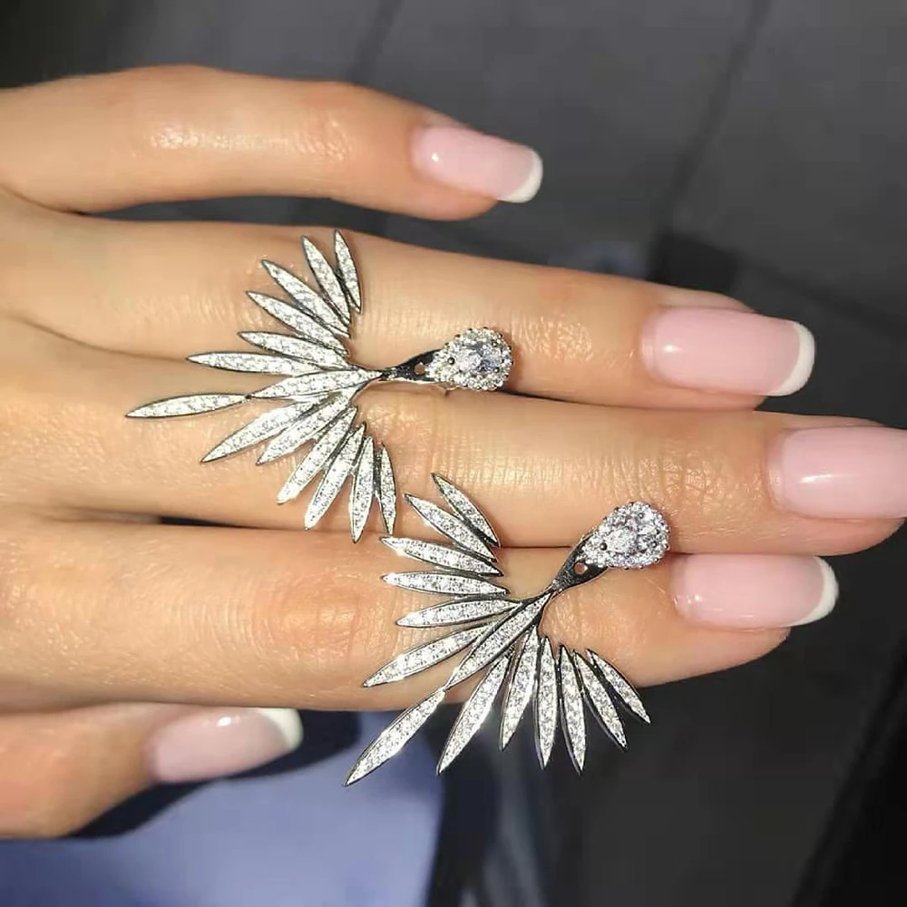 Роскошные модные серьги-гвоздики Be 8 с цветком лотоса покрытием из кристаллов и