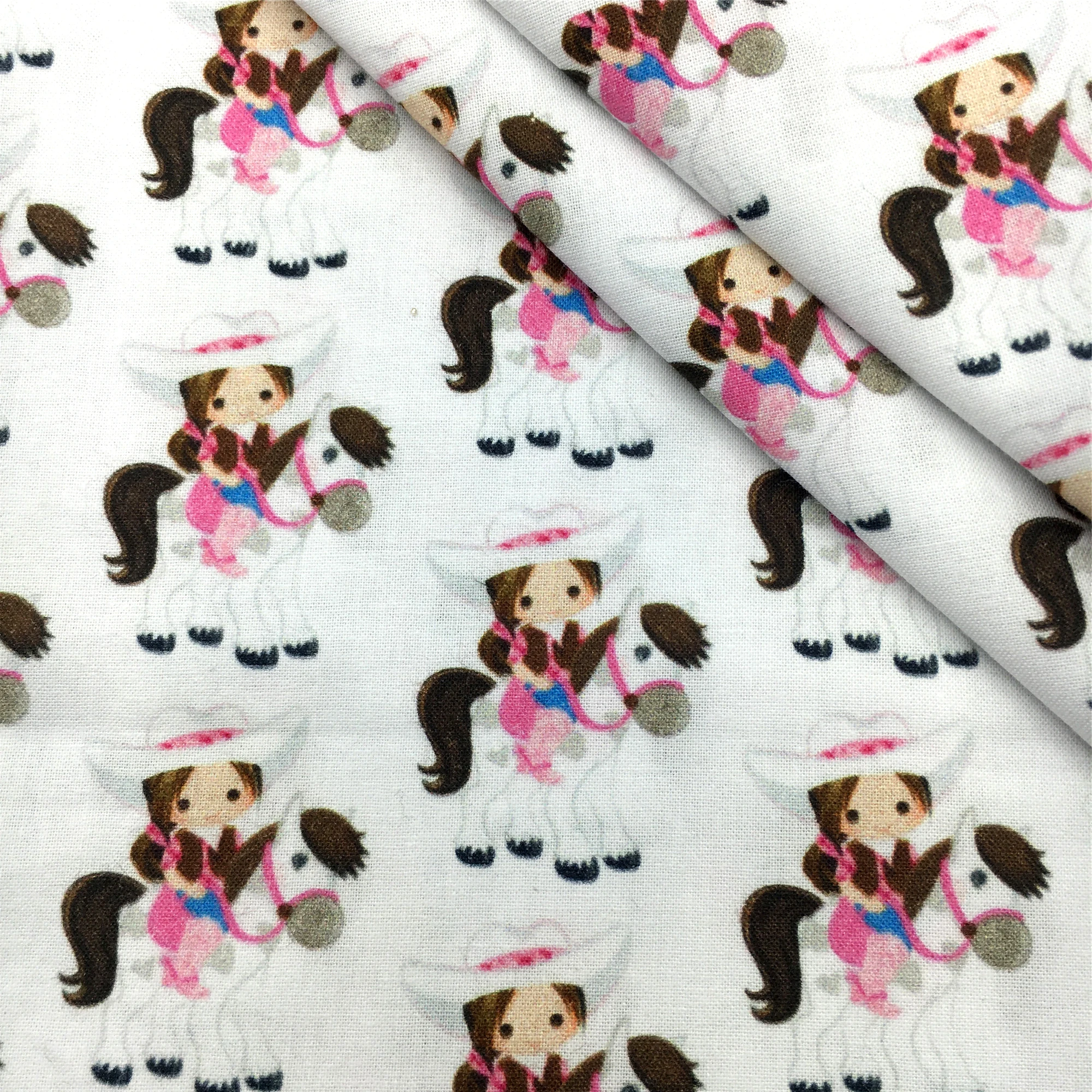 С изображением коровы полиэфир хлопчатобумажной ткани из кусков для шитья кукол