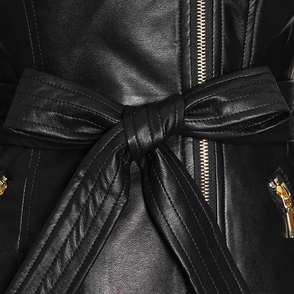 

Fullyoung Black Sexy PU One Word Collar Package Hip Short Dress Fashion Women Strapless Zipper Slim Long Sleeve A-Line Skirt