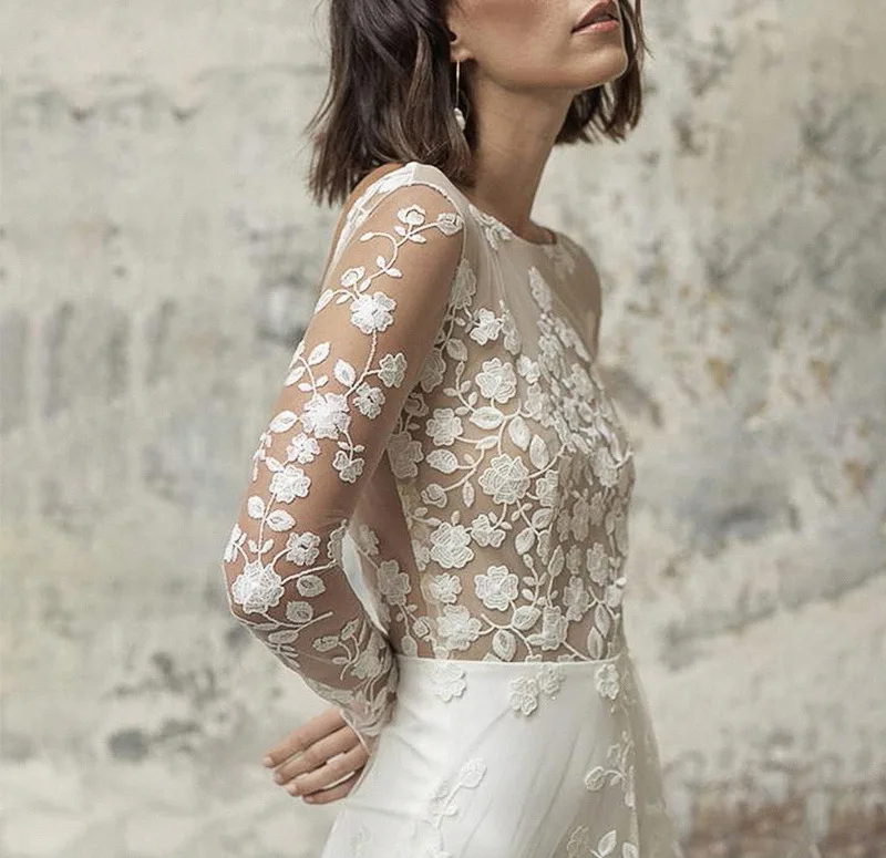 

2021 Autumn New Fashion Women's Sexy See-through Long-sleeved Lace Jumpsuit Windbreaker Jumpsuit Trousers One Piece Outfit New