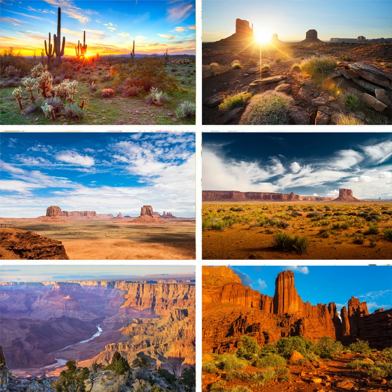 Реквизит для фотосъемки Nitree Виниловый фон Западный дикий Гоби пейзаж фотостудия