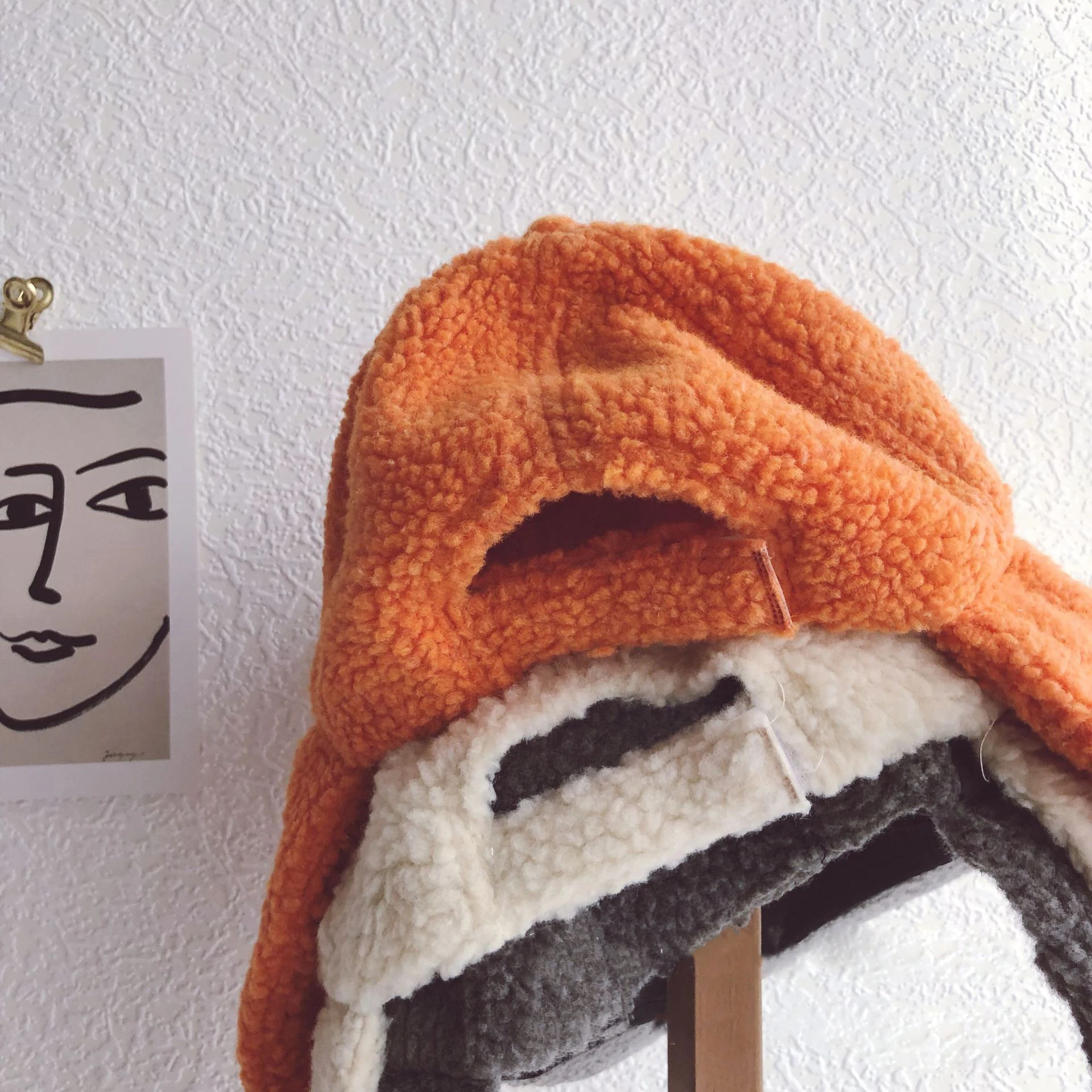 Детские шапки зимние детские бейсболки теплые наушники детская шапка Lei Feng