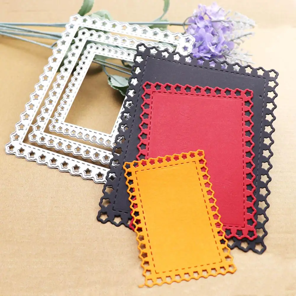 Прямоугольные штампы маленькая звезда металлические для скрапбукинга