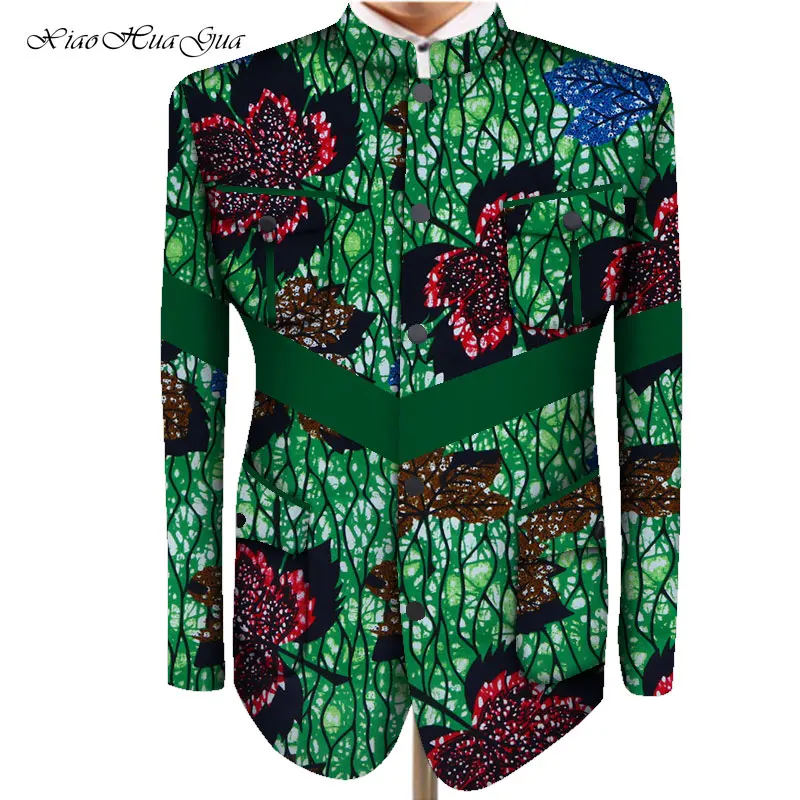 Базен Африканский Для мужчин пальто в африканском стиле Принт Человек Паук