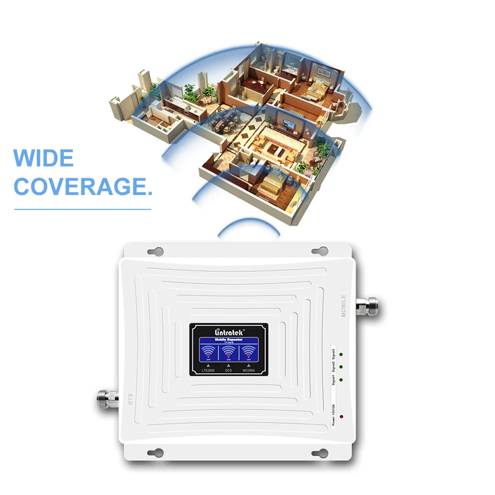 Lintratek репитер gsm 2g 3g 4g lte 1800mhz umts 2100mhz 2600mhz уселитель сотовой связи антенна для