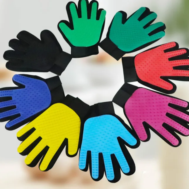 Перчатки для домашних питомцев чистки кошек массажа вращающиеся перчатки волос