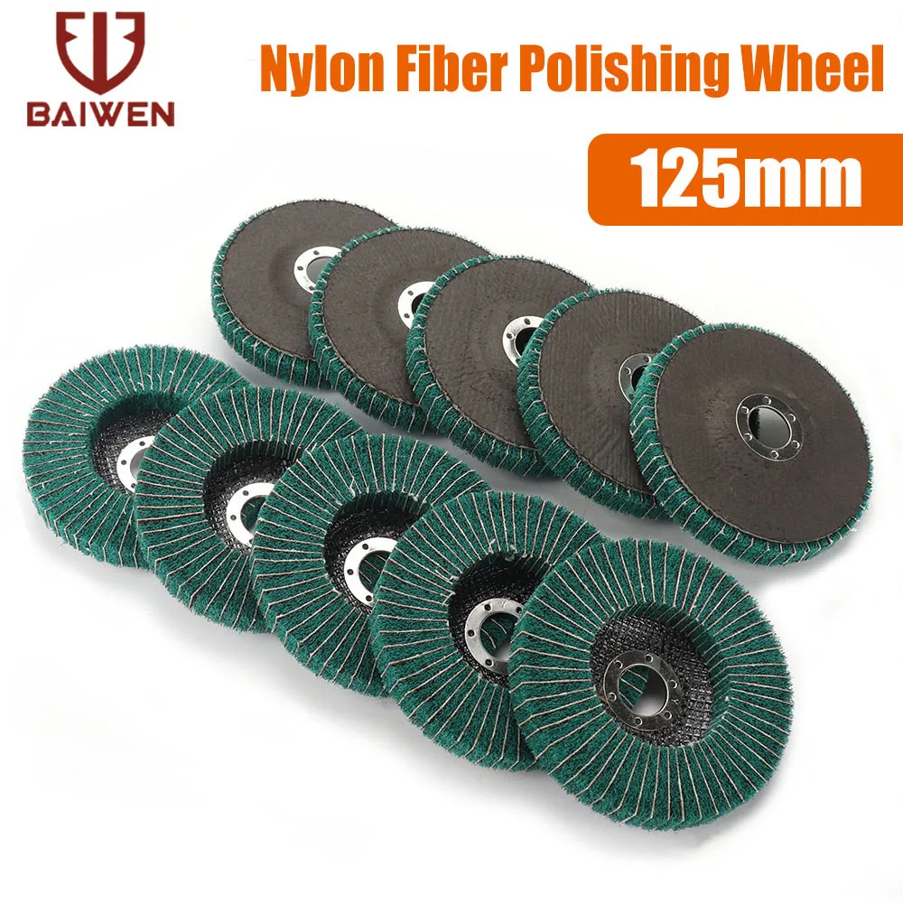 5 дюймов Круглая покрыт нейлоновым волокном клапаном полировочное колесо