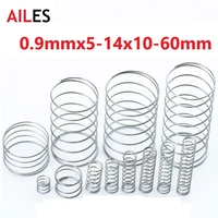 10pcs 304 stainless steel compression spring compressed wire diameter 0 9mm y type rotor return springs