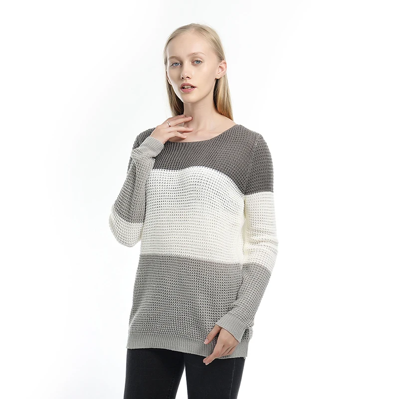 Повседневный и удобный женский модный свитер большого размера с длинными