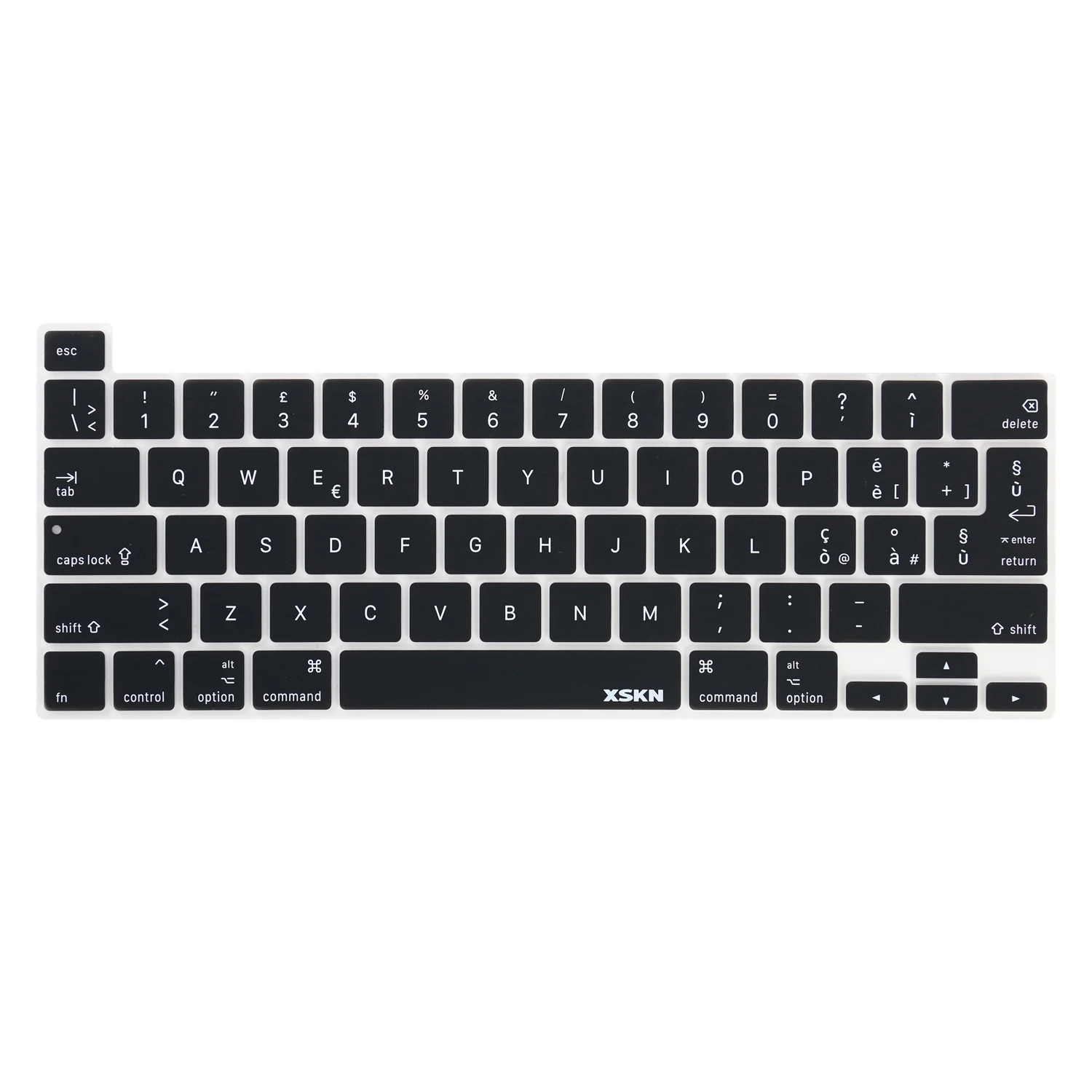

Чехол XSKN силиконовый для клавиатуры, итальянский/английский, черный, для нового MacBook Pro 2019 года, 16 дюймов, сенсорная панель A2141, версия для США ...