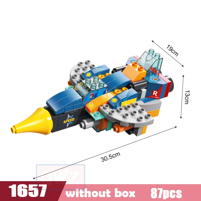 

87pcs 3 in 1 Engineering Fighter Children Puzzle Airplane Building Blocks Toy Gifts Assemblage Kids Creative City Bricks