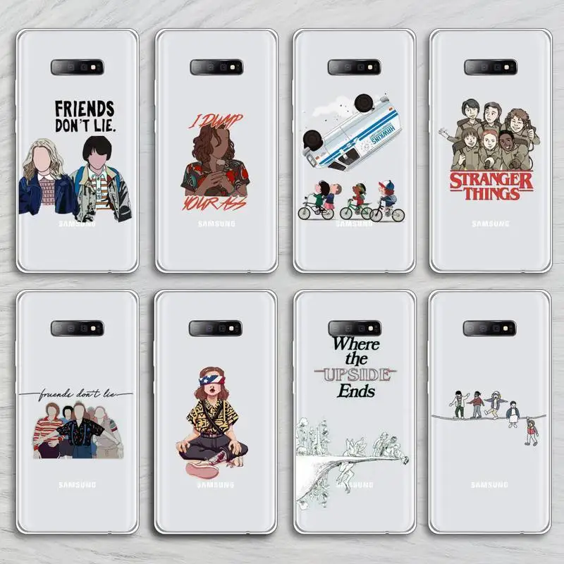 

Strange Things friend tv movie Phone Case Transparent for Samsung A71 S9 10 20 HUAWEI p30 40 honor 10i 8x xiaomi note 8 Pro 10t