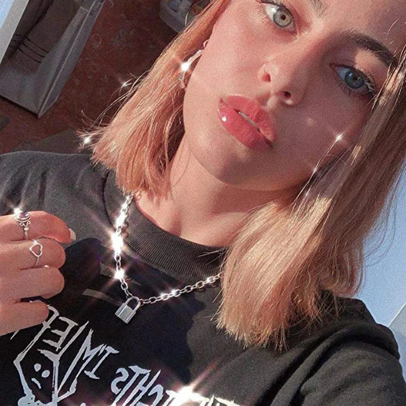 Женское простое колье-чокер из сплава в форме замка ожерелье с кулоном