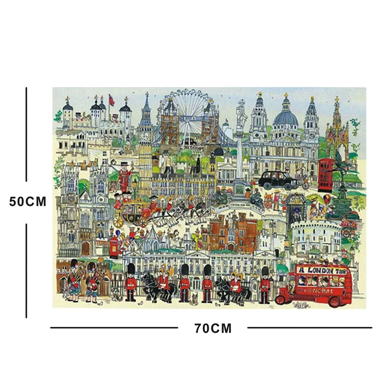 

1000PCS/Set Adult Children's Educational Toys Fashion London Landscape Paper Puzzle Game Home Decor Painting 70*50cm