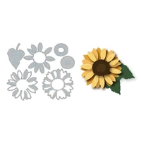 2021 new cutting dies for scrapbooking paper making sunflower embossing frame craft supplies card set no stamps