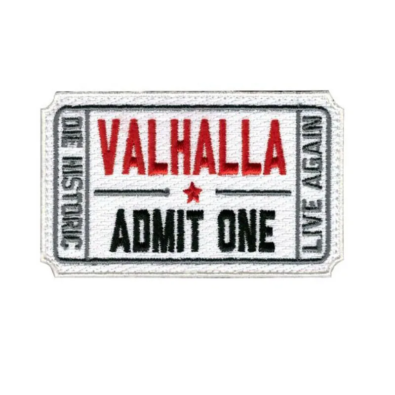 1 Piece Embroidery Badge Valhalla Warlock Wix Mad Madison Denim Jacket Decoration Patch To Send Face Black White 7.62 *5.08cm | Дом и сад