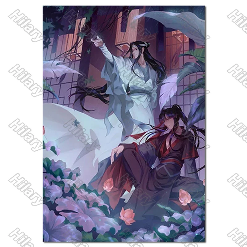 

Poster Chinese Anime Lan Wangji Canvas Painting Wall Art Nature Home Decoration for Living Room and Bedroom Frameless Style