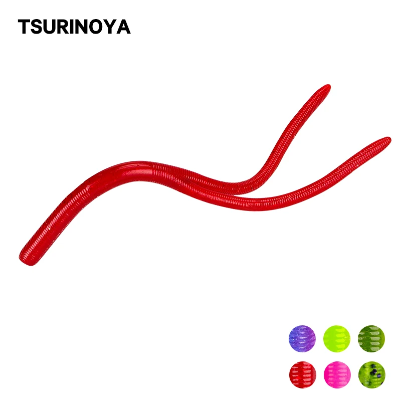 

TSURINOYA Swimbait Straight Twin Tail Soft Stick Bait 11cm 2.4g Worm Soft Fishing Lure Bass Wobbler Artificial Senko Bait