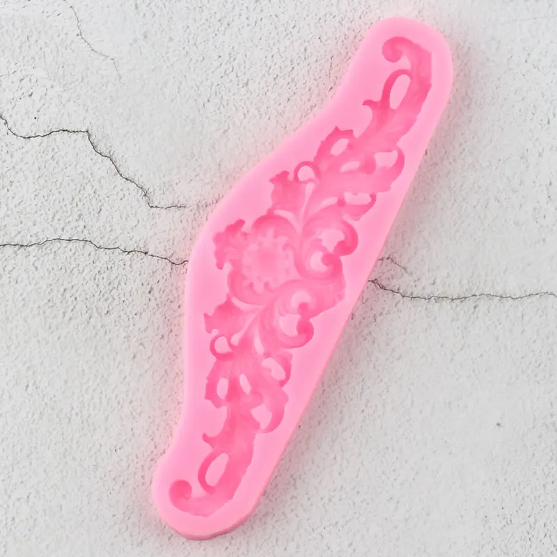 Sugarcraft Cake Border Silicone Molds Baroque Scroll Relief Cupcake Fondant Decorating Tools Candy Chocolate Gumpaste Mould |