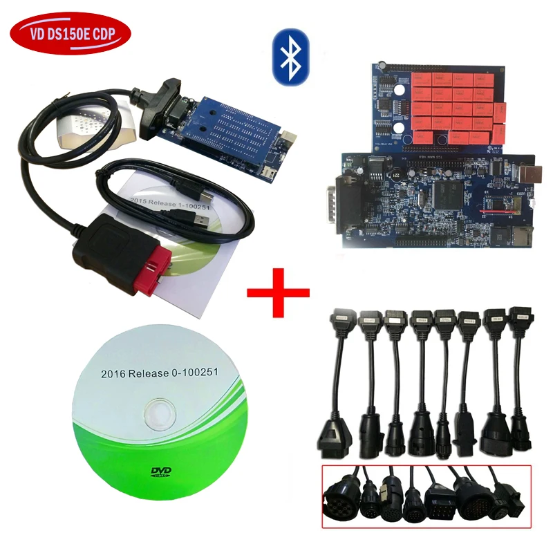 2020 Новое поступление для delphis vd ds150e cdp 2016.R0 с bluetooth obd сканер Авто инструменту