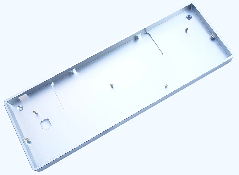 NPKC низкопрофильный CNC Анодированный Алюминиевый чехол с отсеком для батареи для 60% механическая клавиатура DIY подходит GH60 A60 XD60 XD64 Poker2 и т. Д
