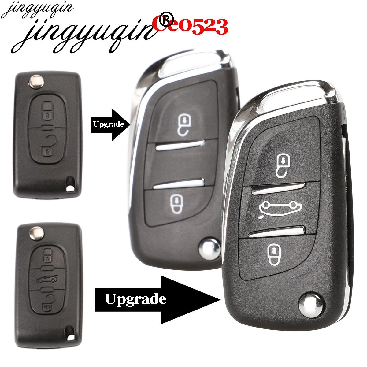 Jingyuqin CE0523 2/3 кнопки модифицированный откидной Складной Дистанционный
