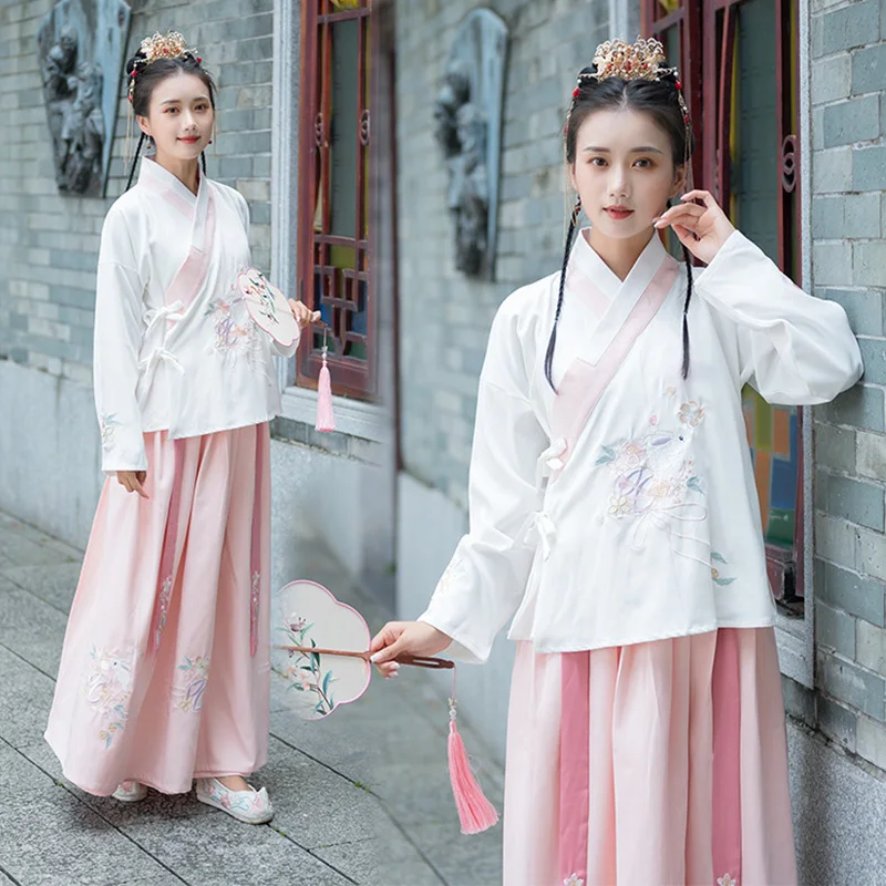 

Вышитые танцевальные костюмы Hanfu, женское китайское фолк-сказочное платье, одежда для выступлений, Женский праздничный костюм Rave DC3182