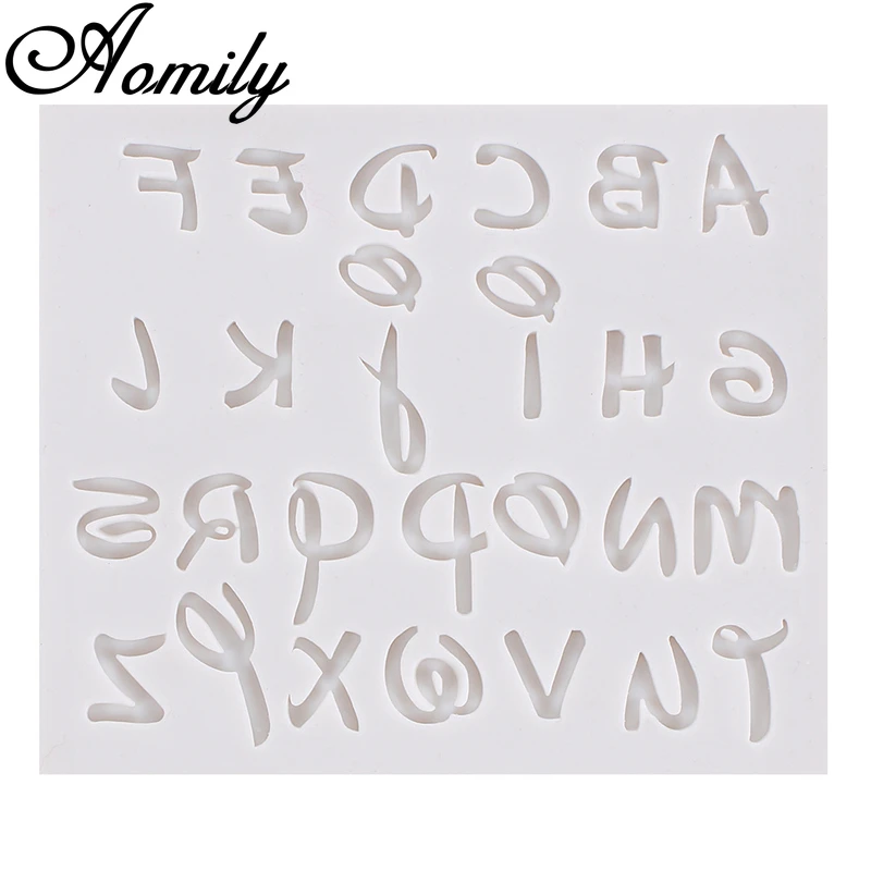 

Aomily силиконовые формы с буквенным принтом, помадные формы для шоколада, конфет, печенья, формы для торта, аксессуары для выпечки, формы для в...