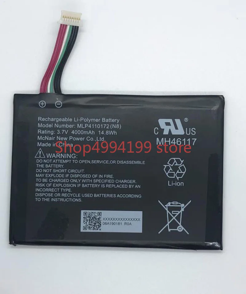 

NEW 4000mAh/14.8Wh 3.7V MLP4110172 Replacement Battery For The Rand McNally OverDryve 7 in. Connected Car GPS Tablet Batterie