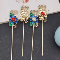 chinese hairpin metal hair stick for women cloisonne hanfu accessory jewelry