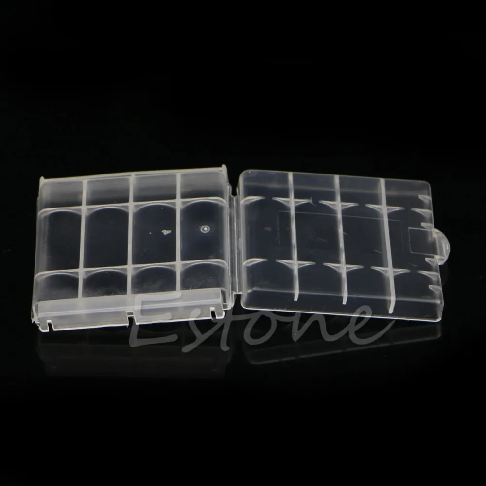 10 шт. жесткий пластиковый синий белый чехол-держатель для аккумулятора AA / AAA |