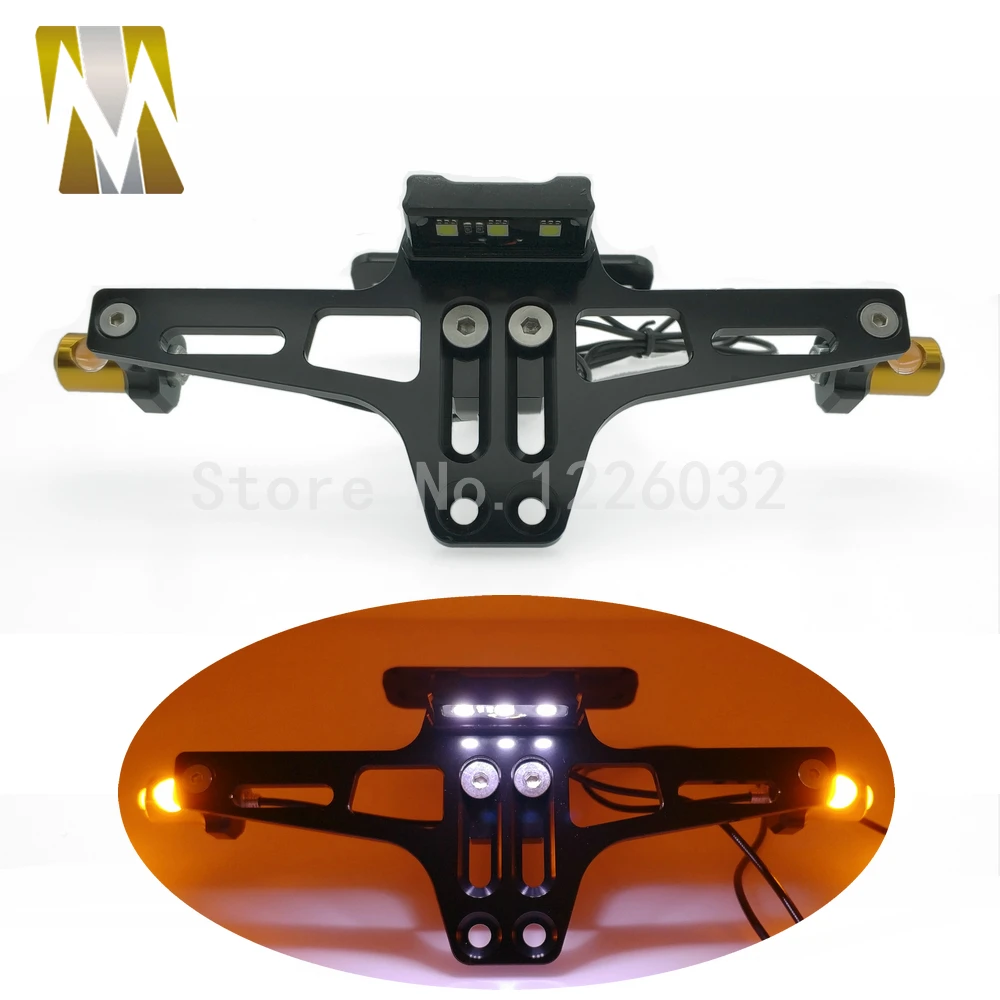 Мотоцикл хвост регулируемый угол номерной знак держатель рамка Кронштейн со