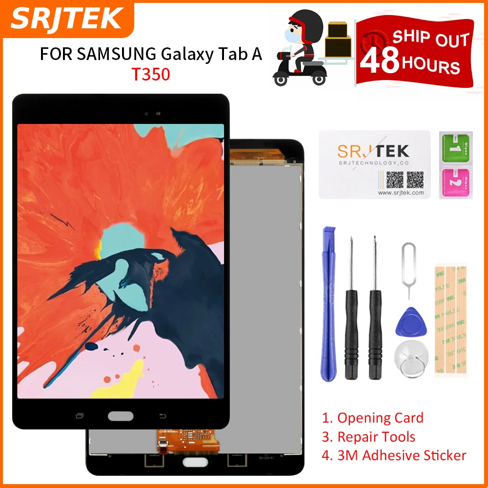 

Srjtek 8.0" LCD For Samsung Galaxy Tab A 8.0 SM-T350 T350 SM-T355 T355 LCD Display Matrix Touch Screen Digitizer Full Assembly