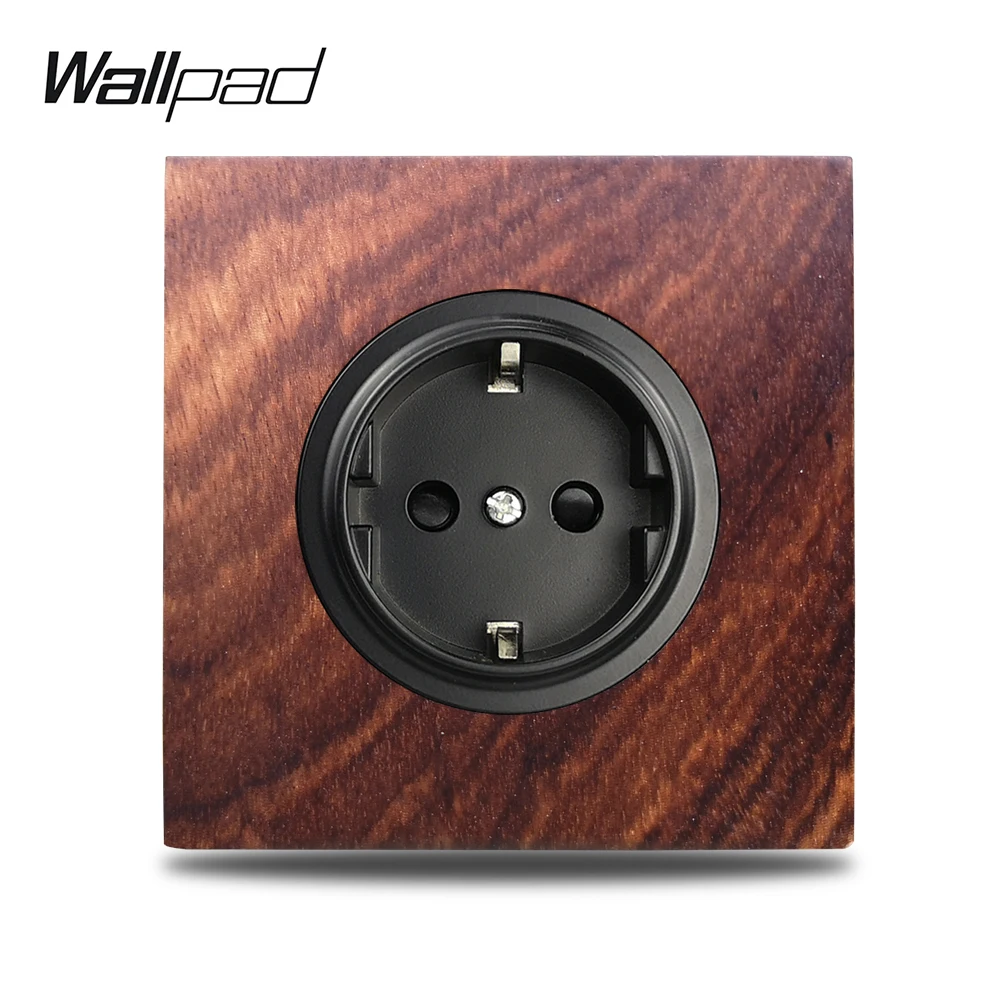 Панель Wallpad L6 из натуральной древесины 16 А европейская электрическая розетка