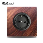 Панель Wallpad L6 из натуральной древесины, 16 А, европейская электрическая розетка, настенная электрическая розетка