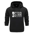 Мужской свитшот с принтом Star s.t.a.r.Labs, однотонный Повседневный пуловер, спортивная одежда, весна-осень 2021
